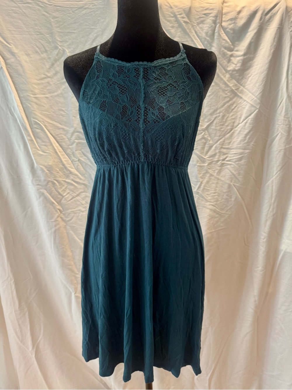 Eberjey Teal Lace Halter Chemise